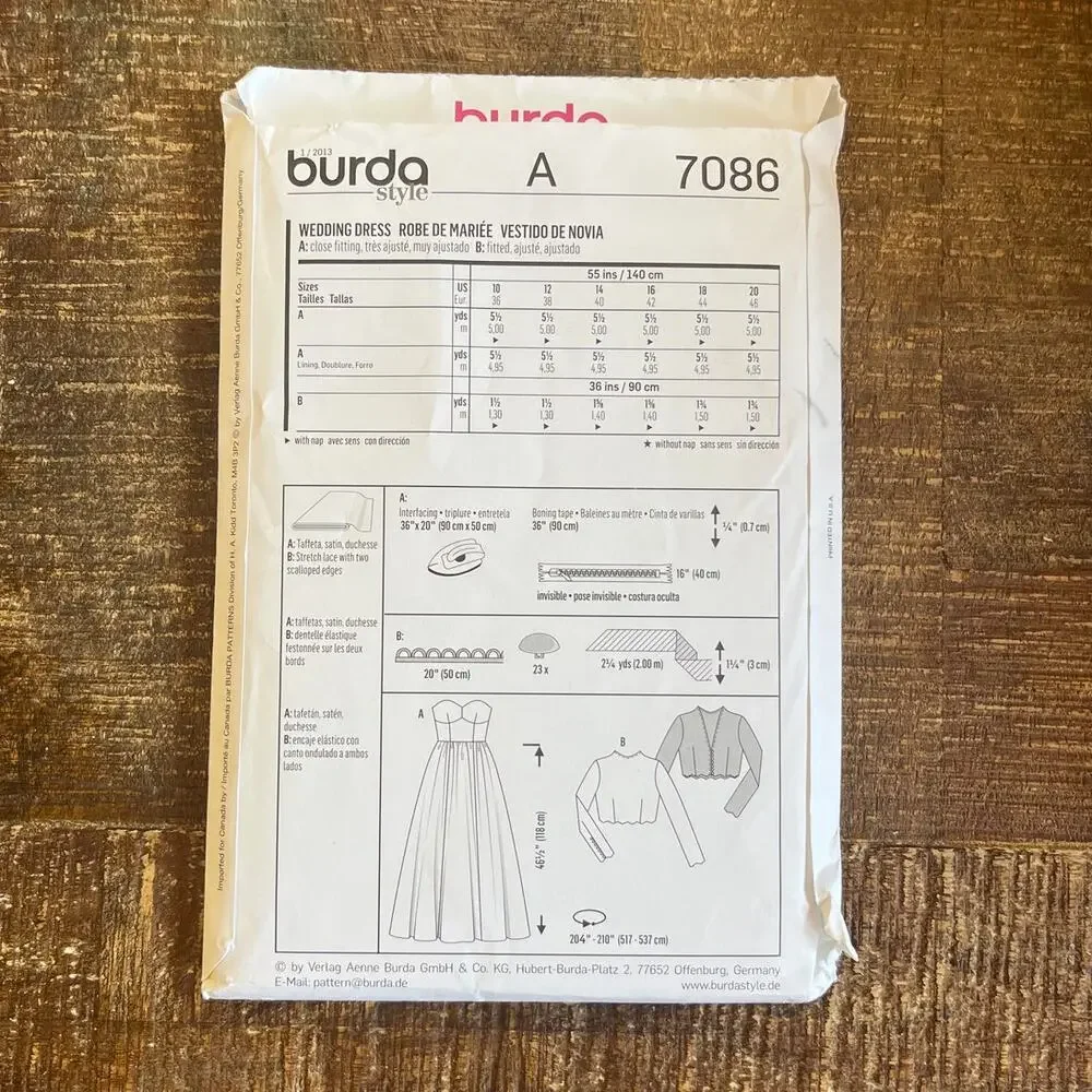 Burda pattern7086 misses